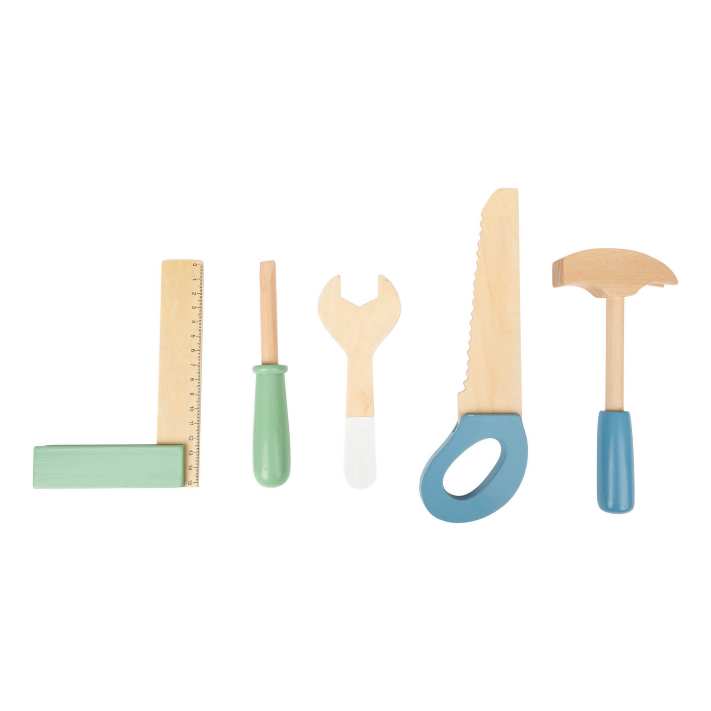 Banc de lucru cu unelte de jucarie, din lemn, albastru, Small Foot