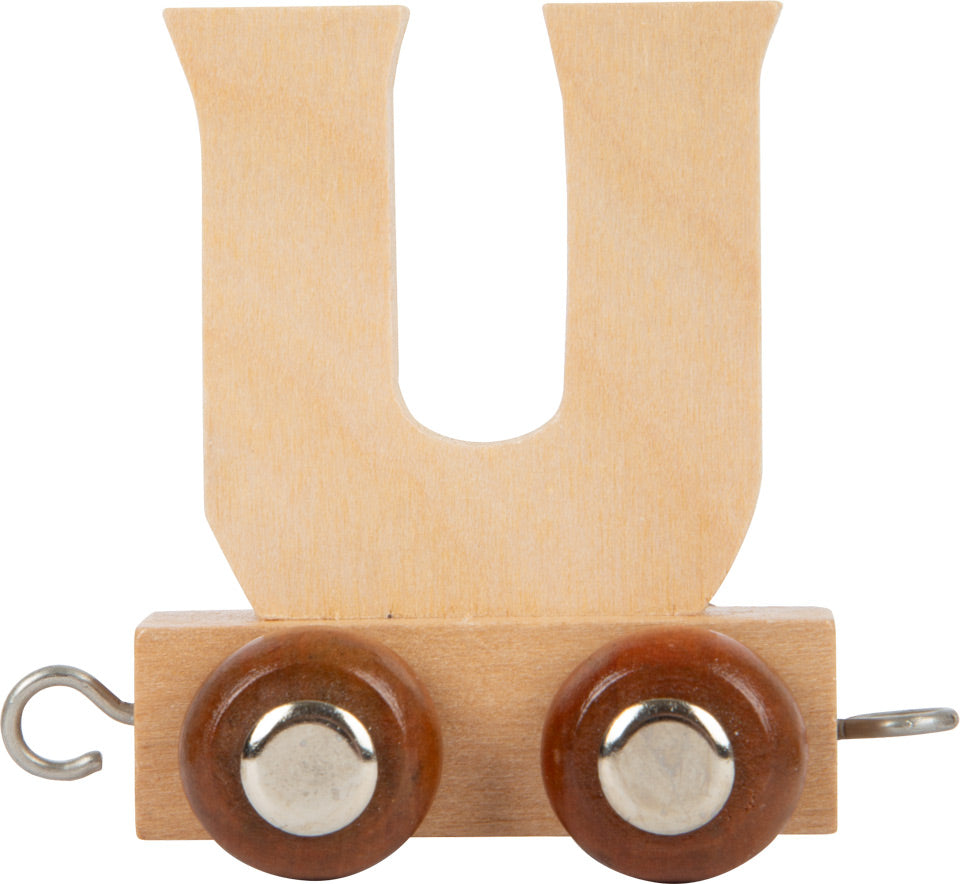 Piesa de trenulet din lemn, vagon in forma de litera, Small Foot