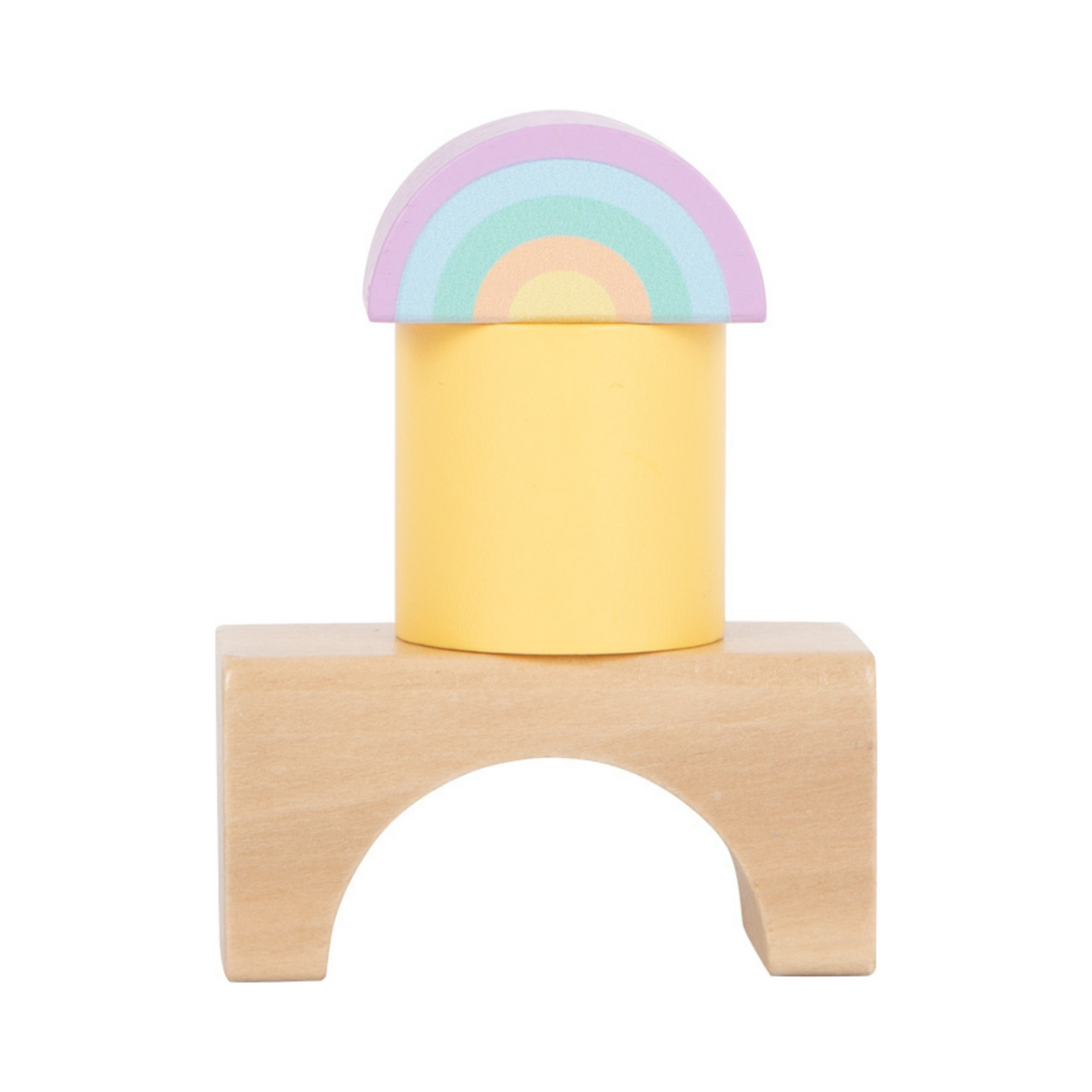 Cuburi de construit, din lemn, in culori pastelate, Small Foot